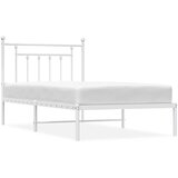  Metalni okvir za krevet s uzglavljem bijeli 100x190 cm | shoptok.hr