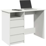 vidaXL Pisalna miza bela 102x50x75 cm inženirski les | Shoptok.si