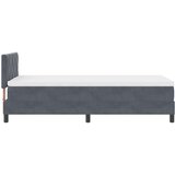 vidaXL Postelja s pomičnim dnom in ležiščem temno siva 90x200 cm žamet | Shoptok.si