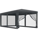 Šator za zabave sa 6 mrežastih bočnih zidova antracit 3x6m HDPE | shoptok.hr