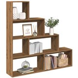 vidaXL Pregrada s knjižno omaro 4-nad. artisan hrast 143,5x29x143,5 cm | Shoptok.si