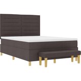  Vzmetnica za posteljo z vzmetnico in klopjo temno rjava 140x200 cm tkanina, (22083190) | Shoptok.si