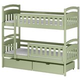 Molarem Home Drveni dječji krevet na kat Ignas s ladicom - olive - 200x90 cm - Bez madraca | shoptok.hr