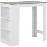 vidaXL Barski stol s policom bijeli 110 x 50 x 103 cm Cijene
