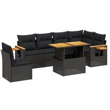  The Living Store Vrtna sedežna garnitura 7-delna z blazinami črn poli ratan - Vrtna Sedežna Garniture, (21450987) | Shoptok.si