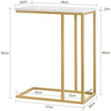 SoBuy raztegljiva mizica v obliki črke C v beli barvi v industrijskem slogu, (20814851) | Shoptok.si