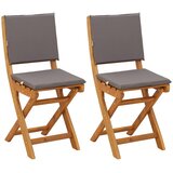  Vanjske bistro stolice 2 pcs Tamnosiva 38 x 46 x 85 cm | shoptok.hr