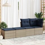  2-dijelni set vrtnih sofa poliratan i bagrem s jastucima sivi | shoptok.hr