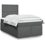 Maison Chic Box spring postelja - Vzmetna postelja z vzmetnico temno siva 120x200 cm blago SL10817, (21902974) | Shoptok.si