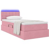  Krevet s prostorom za pohranu s LED-om Ružičasta 100 x 200 cm | shoptok.hr