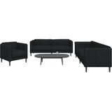 vidaXL 3-dijelni set sofa crni od tkanine Cijene