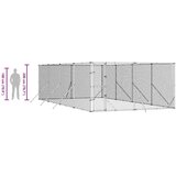 Vanjski kavez za pse srebrni 4 x 8 x 2 m od pocinčanog čelika | shoptok.hr