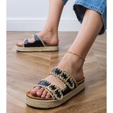 D/CEO Black Glitter Espadrille Sandals with Buckles Induri | Shoptok.si