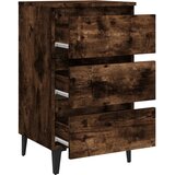  Noćni ormarić s metalnim nogama dimljeni hrast 40 x 35 x 69 cm | Eponuda.com