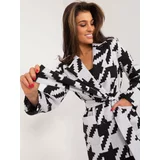 Fashion Hunters Grey and black women's houndstooth coat