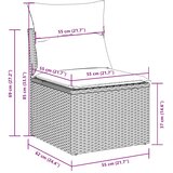  11-dijelni set vrtnih sofa poliratan s jastucima svijetlosivi | shoptok.hr