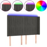  LED uzglavlje tamnosivo 147x16x118/128 cm baršunasto | shoptok.hr