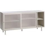 Unique Furniture Bela kovinska nizka komoda z drsnimi vrati 160x75 cm Veep – | Shoptok.si