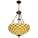 Brilagi Tiffany vitražni luster na lancu IVORY SMOOTH 3xE27/60W/230V Ø 50 cm Cene