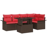  Sjedeća garnitura za vrt 6 kom. Crna [Sintetički]: Poli Ratan 242,5 x 132,5 x 85 cm | shoptok.hr