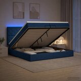  od pjene s madracem i LED-om Plava 200 x 200 cm Tkanina | shoptok.hr