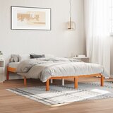 Maison Chic Posteljni okvir - Dvoposteljna postelja - Zakonska postelja brez vzmetnice voščeno rjav 120x190 cm borovina-J13149, (21766920) | Shoptok.si