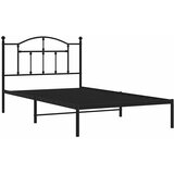  Metalni okvir za krevet s uzglavljem crni 100x200 cm | shoptok.hr