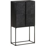  Komoda crna 60 x 30 x 120 cm od masivnog drva bagrema i manga | shoptok.hr