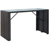 The Living Store Vrtna barska garnitura z blazinami 7-delna poli ratan črna - Vrtni Barski Komplet, (21422460) | Shoptok.si