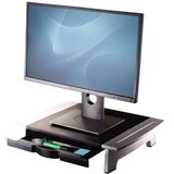 Fellowes Computer Monitor Stand with 5 Height Adjustments - Office Suites Monitor Riser with Storage Tray - Ergonomic Adjustable Monitor Stand for Computers - Max Weight 36KG /Max Size 28 - Graphite u