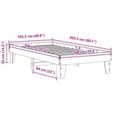 vidaXL Okvir kreveta bez madraca 100x200 cm konstruirano drvo | shoptok.hr