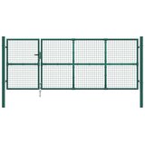  Mrežasta vrtna vrata zelena 350x125 cm pocinčani čelik | shoptok.hr