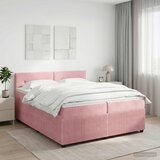  Boxspring krevet s madracem Ružičasta 200 x 200 cm Baršun | shoptok.hr