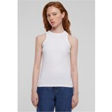 UC Ladies Women's Racer Back Rib Tank Top - White