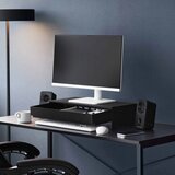 YAMAZAKI Črno kovinsko stojalo za monitor Tower – | Shoptok.si