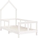  Otroški posteljni okvir bel 70x140 cm trdna borovina, (20916902) | Shoptok.si