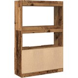  Visoka komoda boja staro drvo 92x33x140 cm konstruirano drvo | shoptok.hr