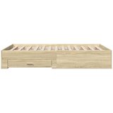  Okvir za krevet s ladicama boja hrasta 140x190 cm drveni | shoptok.hr