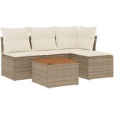  5-dijelni vrtni set sofa s jastucima bež od poliratana | shoptok.hr