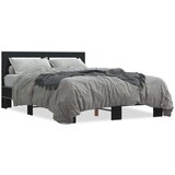  Okvir za krevet crni 135x190 cm konstruirano drvo i metal | shoptok.hr