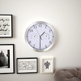 vidaXL Stenska ura s Quartz gibanjem, higrometrom in termometrom 30 cm, (20823702) | Shoptok.si
