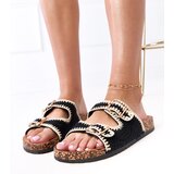  Black crochet slides on cork sole Lavreta | shoptok.hr