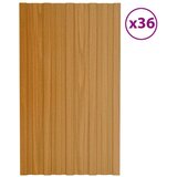 Krovni panel 36 pcs Prirodna 80 x 45 cm Pocinčani čelik - Svijetlo drvo 80 x 45 cm 36 | shoptok.hr