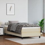 Maison Chic Posteljni okvir - Enojna postelja - Postelja za odrasle krem 100x200 cm umetno usnje-J8765, (21760330) | Shoptok.si