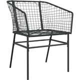  Vrtni blagovaonski set od 9 dijelova crni poliratan staklo - Crna 200 x 100 x 74 cm 8 | shoptok.hr