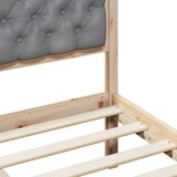  Krevetna konstrukcija s uzglavljem Svijetlo siva 200 x 200 cm | shoptok.hr
