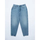 Big Star Woman's Mom Jeans Trousers Denim 190095 Medium Denim-363