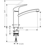 Hansgrohe slavina za sudoper Focus 160 (Krom, Sjaj) | shoptok.hr