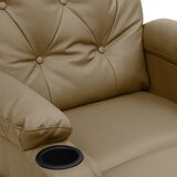  fotelja od umjetne kože boja cappuccina | shoptok.hr