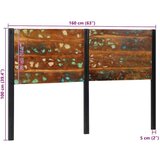 vidaXL Naglavna deska 160 cm trden predelan les in železo | Shoptok.si